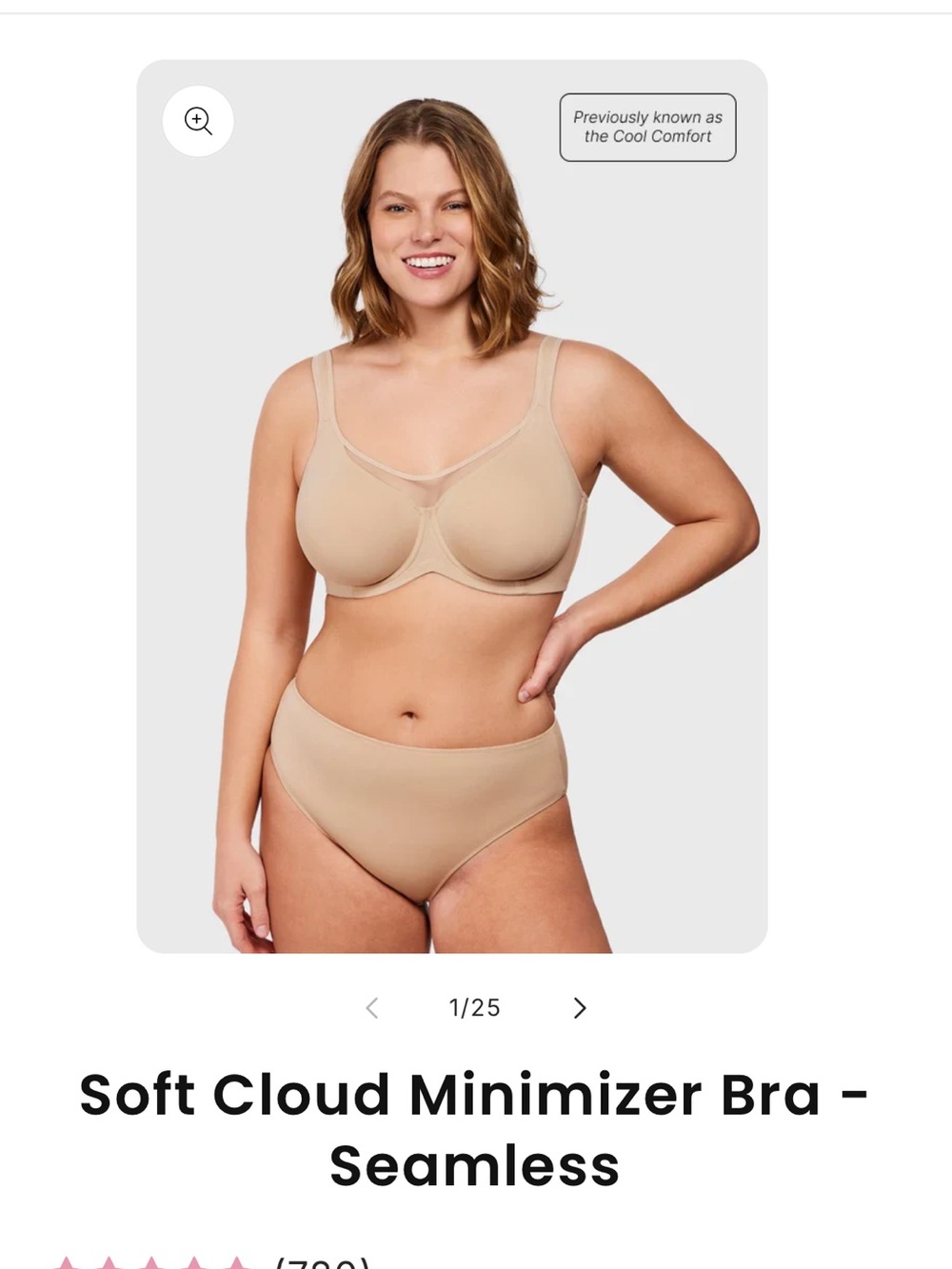TWO Soft Cloud Minimizer Bras - Seamless in Black & Nude - Picture 2 of 4